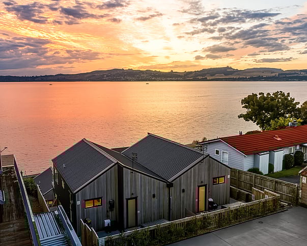 Sunset over Roam Taupo