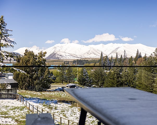 Views of Southern Alps views from Roam Lake Tekapo Accommodation