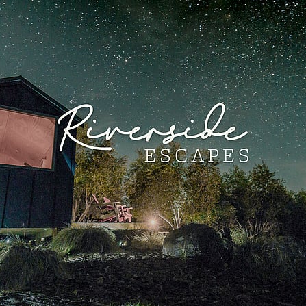 Riverside Escapes Brand & website | Glamping off grid accommodation. Far North graphic design, brand design, web design