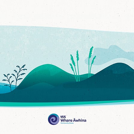 155 Whare Awhina Branding | One Double Five Whangarei | Community Design, Whangarei graphic designer