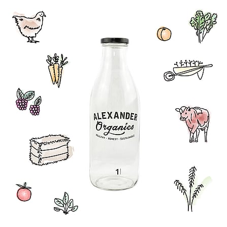 Alexander Organics website and illustration