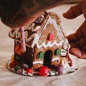 Gingerbread house workshop held annually in December, Houhora Far North NZ