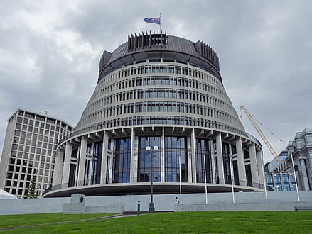 The Beehive NZ Parliament building
