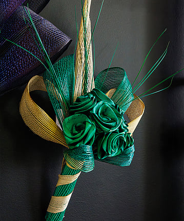 A turquoise bouquet made from flax also known as a Harakeke