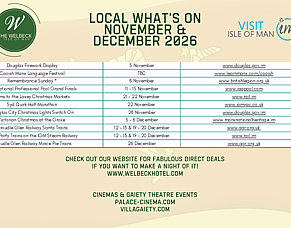 Isle of Man things to do in November &amp; December