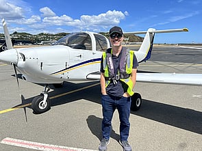 After a 30-year break from flying, Dominic achieved his PPL with us in 2024! You'll see him around the club pretty often!