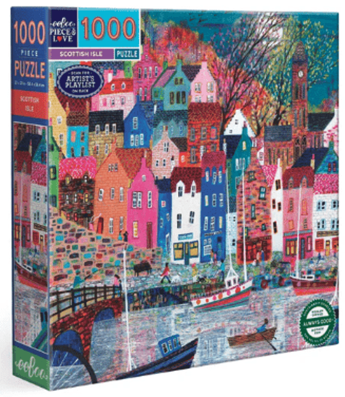 eeboo 1000 Piece Jigsaw Puzzle Scottish Isle