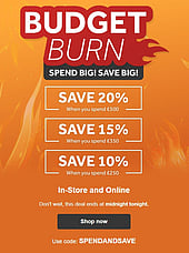 Last chance! Spend &amp; Save ends at midnight tonight