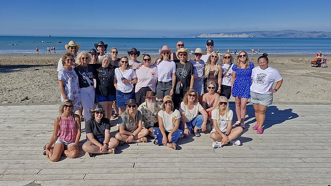 Clive Bootscootin at Waikanae Beach