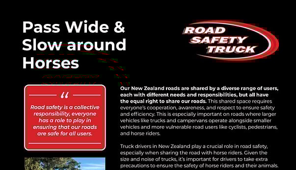 NZ Trucking Assn supports vulnerable road users