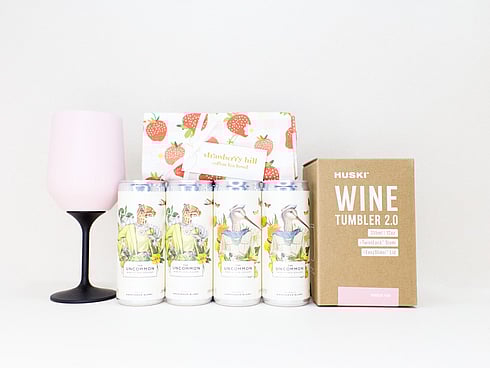 PREMIUM NZ WINES, TEATOWEL AND WINE COOLER CUP