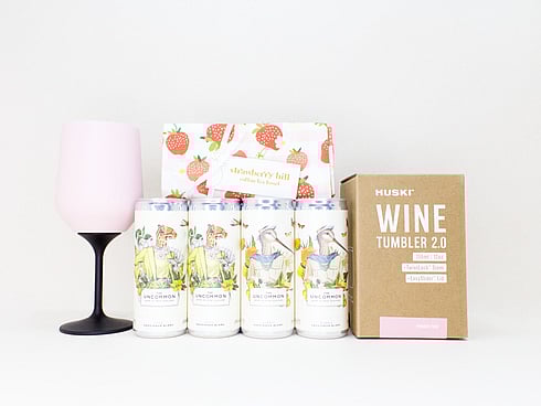 PREMIUM NZ WINES, TEATOWEL AND WINE COOLER CUP