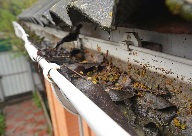 broken dirty gutters