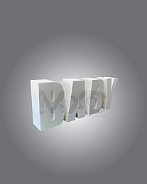 Foam letter baby table