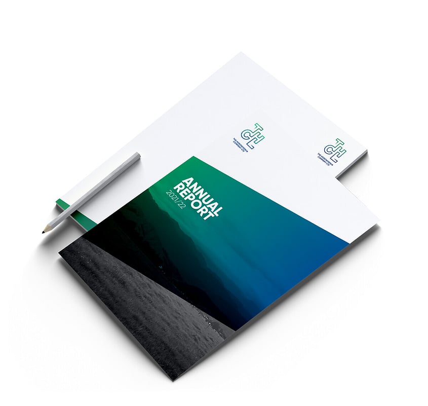 THCL annual report cover and letterhead