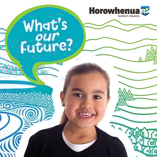 Image of a little girl with a speech bubble 'What's our future'?
