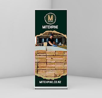 Mitchpine pull up banner mock up