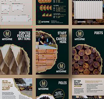 Mitchpine A5 flyer designs