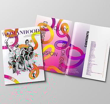 2025 Womanhood Journal cover and spread