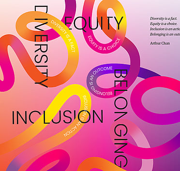 Bright graphics illustrating a quote 