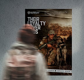 Rogue Royalty Supatuff poster on concrete wall