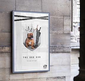 Rogue Royalty ad poster on a stone wall