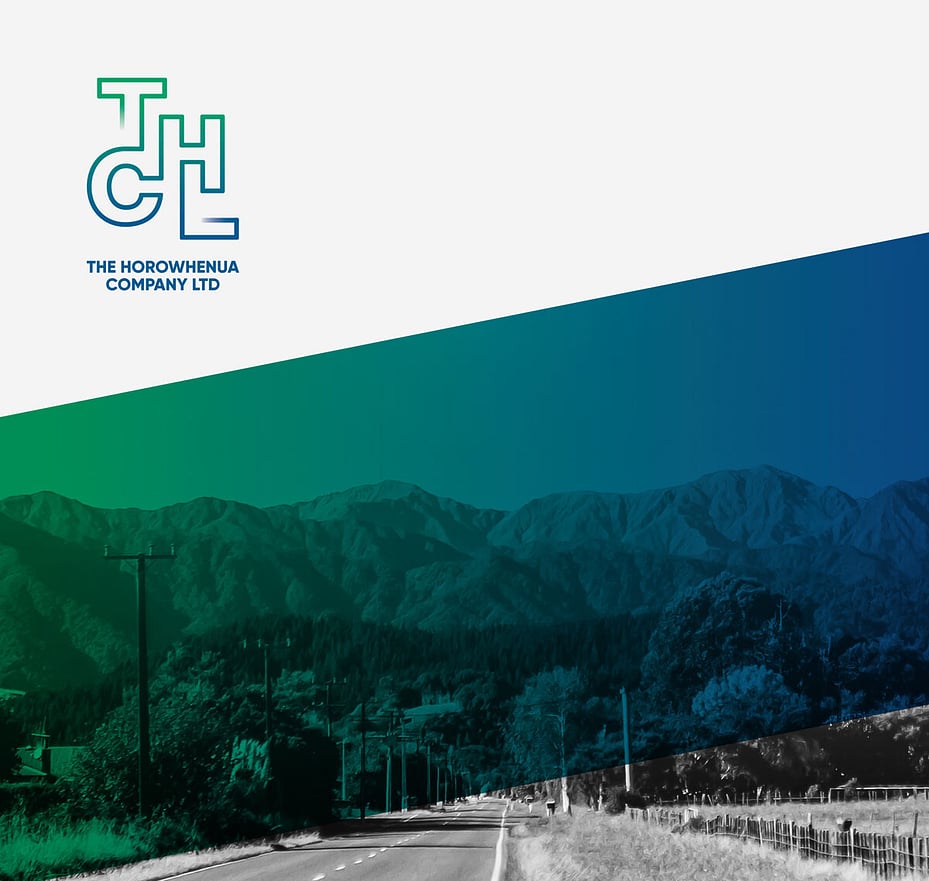 THCL graphic with logo and black and white image of a road heading into the Tararua ranges