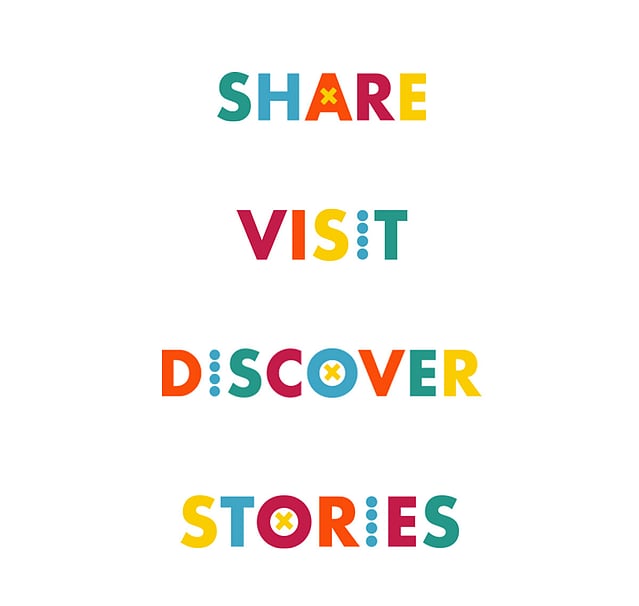 Auckland for kids branded words 'disover, visit, share, stories'