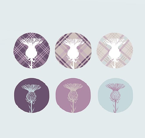 Brand assets - thistles badges