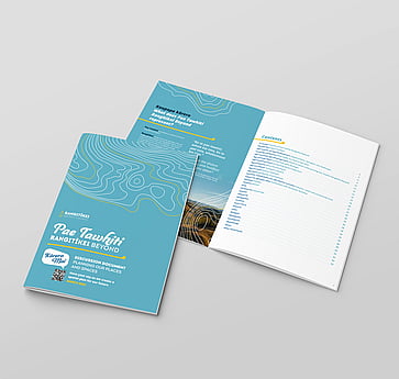 Consultation document cover and spread open on grey background