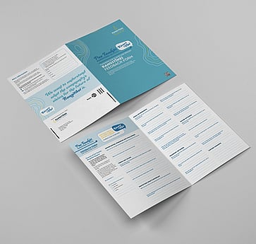 Feedback form, back and front on grey