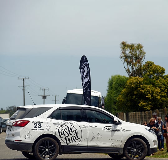 Taste trail vehicle decal signage