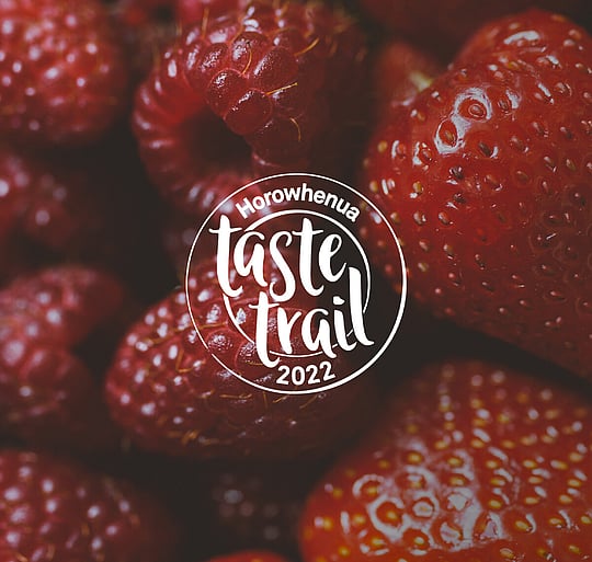 2022 taste trail hero image of raspberries and strawberries
