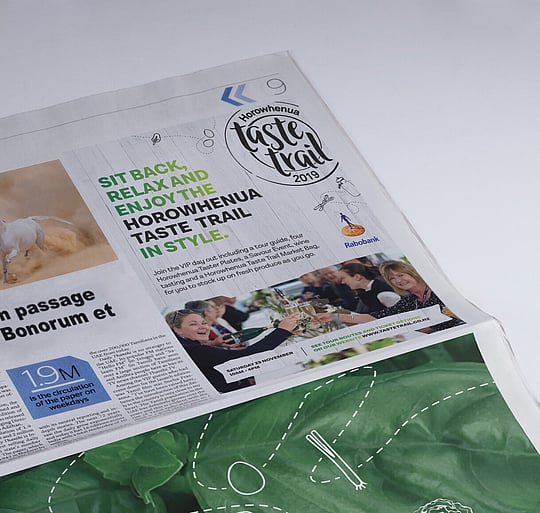 Taste trail newspaper advertisement