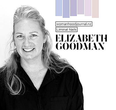 Social media graphic of a woman in black and white