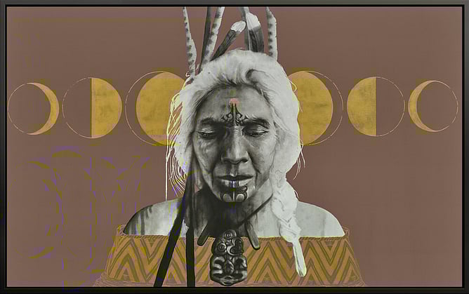 Large canvas New Zealand artwork by Sofia Minson, bold Māori-inspired painting for feature walls, NZ art gift for in-laws