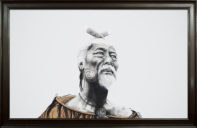 Extra large canvas art by Sofia Minson displayed in a Artist Select Frame, New Zealand artwork for statement walls