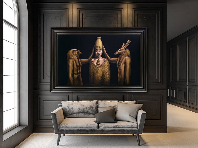 Blessing the Pharaoh limited edition Māori portrait print by Sofia Minson, New Zealand artwork for collectors and gifting