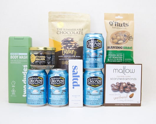 NZ BEER, MAGNESIUM, CHOCOLATE BARK AND A BODY WASH