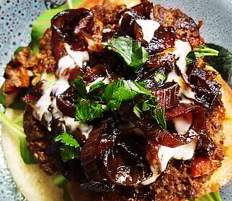 THE WALL - Venison, Caramelised Onions, Zesty Lime & Mustard Mayo