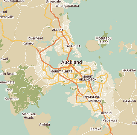 Trash Brothers Auckland Service Area Map