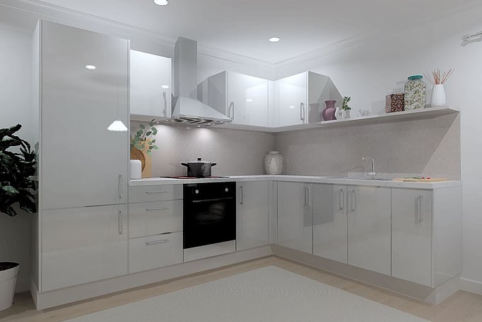 from $12,320.40* - Artis Alpine White / Carrara Bronze Marble Reproduction