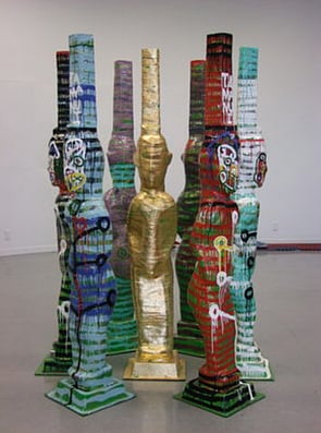 Tāwera Tahuri (detail) Tamanui Seven Generations 2010 - Fibreglass and Enamel