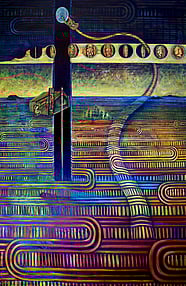 Regan Balzer Te Whare Whakangahau - Acrylic on Canvas