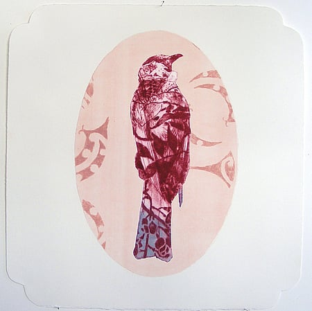 Ahoka he iti. Drypoint print - 2013