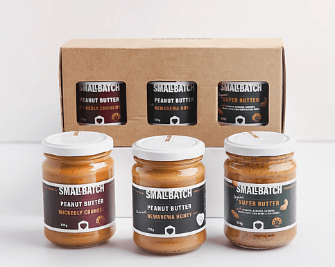 Small Batch best 3 Peanut Butters and a window gift box