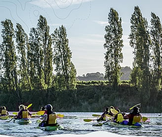 Guided group kayak tours on the Lake with Riverside Adventures {formerly Lake District Adventures)