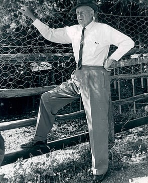 Seton Otway casting an eye over the farm