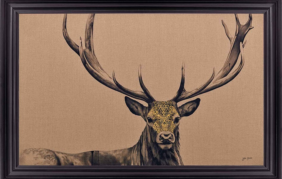 "Merkabah" 1280 x 1900mm. Flashe (vinyl paint) on raw linen.