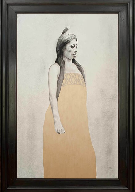 "Hine-titama" 1975 x 1350mm. Acrylic vinyl on canvas.